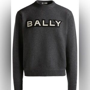 Bally 100% wool logo-patch jumper sweater NWT